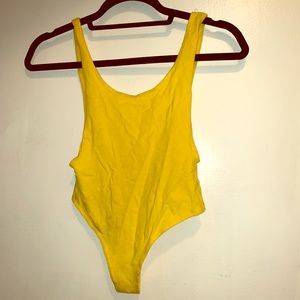 Yellow bodysuit